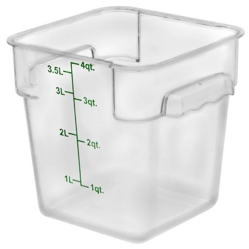 4qt Square Clear Container