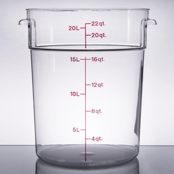 22qt Round Clear Container
