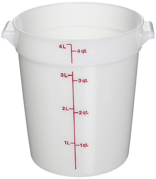 4qt Round White Container