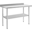 work table 4ft stainless steel w/ back splash