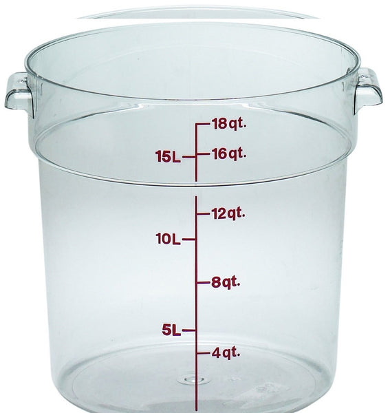 18qt Round Clear Container