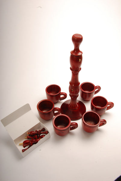6 Cups with Stand (Cherry color)