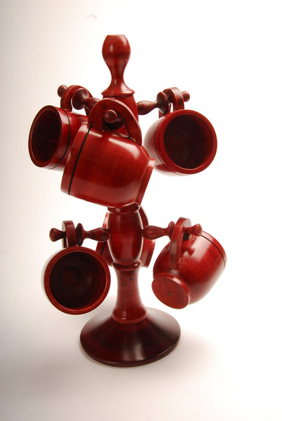 6 Cups with Stand (Cherry color)