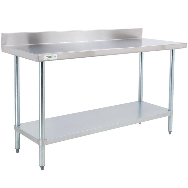 Work Table 5ft Stainless Steel w/ back splash
