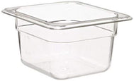 Food Pan Clear - Sixth Size 4"