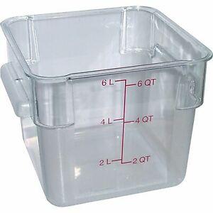 6qt Square Clear Container