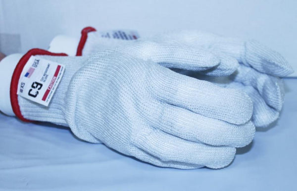C9 cut Resistant 10GG Glove White Medium EA