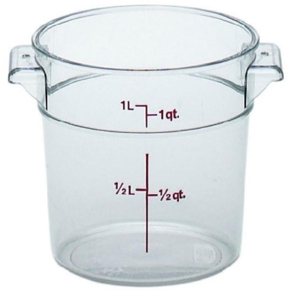 1qt Round Clear Container