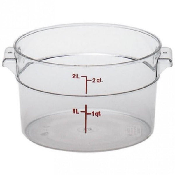2qt Round Clear Container