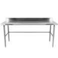 work table 6ft stainless steel w/ back splash