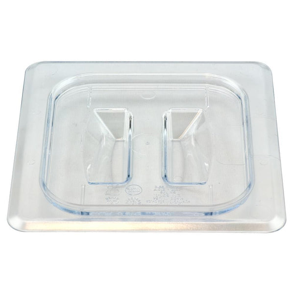 Cover - Sixth Size Clear Plastic Food Pan -notched